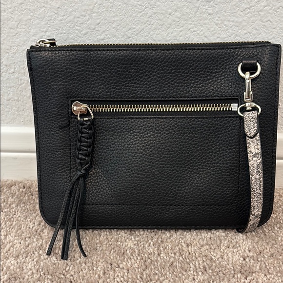 Black Leather Crossbody Bag - Picture 1 of 3